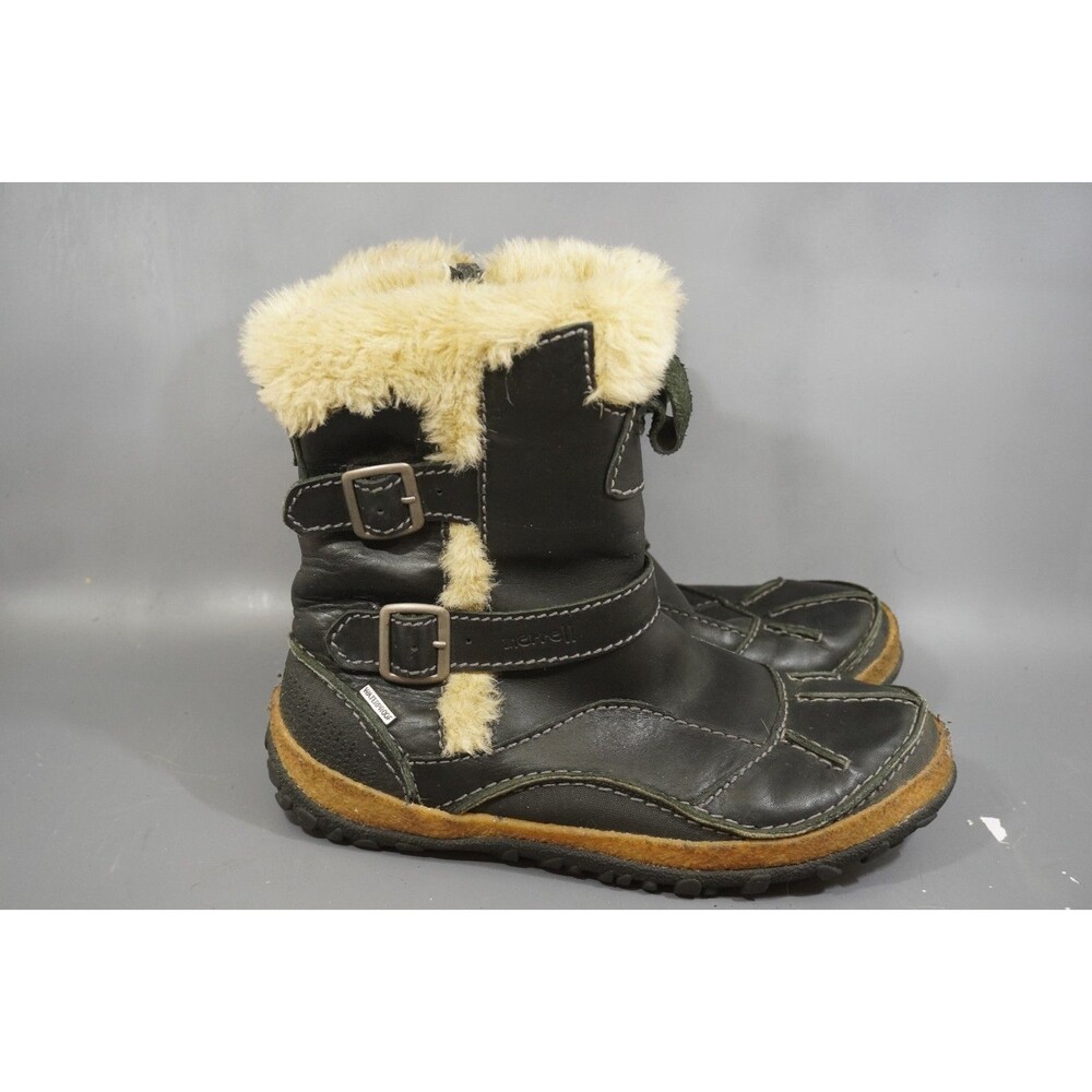 Merrell Taiga Womens Size 8 Waterproof Winter Snow Boots Leather Fur Trim Wool